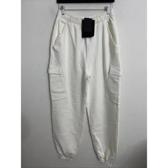 SALLY LAPOINTEcotton JOGGERS Off White size M NWT $290msrp